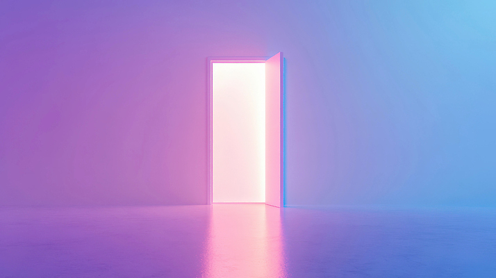 JPG 편집이미지 출입구 사람없음 빛 문 보라색 오픈 신비 편집실사 AI포토 AI콘텐츠 컬러 컨셉 CG 파일형식