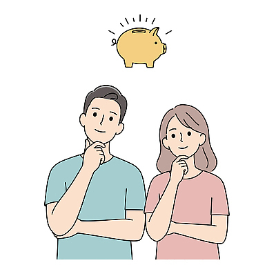 부부 여자 남자 생각 일러스트 가족 미소 상반신 성인 두명 돼지저금통 내집마련 성인만 일러캐릭터 AI파일 캐릭터 커플 관계 부동산 표정 사람 저금통 파일형식 벡터