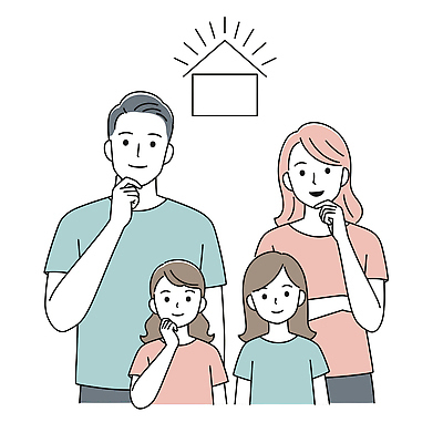 여자 남자 어린이 생각 일러스트 가족 미소 소녀 여러명 상반신 성인 내집마련 집모양 일러캐릭터 AI파일 모양 캐릭터 다수 관계 부동산 표정 사람 파일형식 벡터