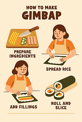 여자 포스터 일러스트 재료 오이 도마 요리 미소 상반신 성인 두명 요리사 앞치마 인포그래픽 칼 누름 김 재료손질 준비 김밥 슬라이스 만들기 단무지 롤 레시피 감싸기 넣기 베이지색 슬라이스햄 요리방법 성인여자만 채우기 당근채 국내일러스트 AI파일 직업 음식 컬러 채소 모션 주방용품 표정 사람 당근 해조류 햄 손질 방법 여자만 성인만 파일형식 벡터