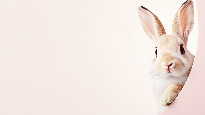 JPG 편집이미지 새끼 분홍색 사람없음 귀여움 토끼 원형 편집실사 AI포토 AI콘텐츠 도형 동물 컬러 컨셉 포유류 반려동물 CG 파일형식