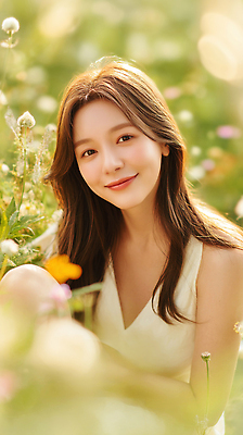 JPG 편집이미지 여자 꽃밭 한명 웃음 상반신 성인 햇빛 뷰티 뷰티풀 의료성형뷰티 몽환 성인여자한명만 편집실사 AI인물포토 AI콘텐츠 1 꽃 컨셉 표정 사람 태양 CG 여자한명만 성인여자만 파일형식 AI포토