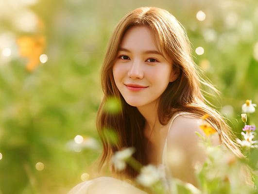 JPG 편집이미지 여자 꽃밭 한명 웃음 상반신 성인 햇빛 뷰티 보케 뷰티풀 의료성형뷰티 몽환 성인여자한명만 편집실사 AI인물포토 AI콘텐츠 1 꽃 컨셉 표정 사람 태양 CG 여자한명만 성인여자만 파일형식 AI포토