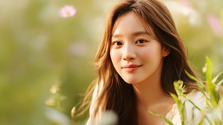 JPG 편집이미지 여자 얼굴 꽃밭 한명 웃음 상반신 성인 햇빛 뷰티 뷰티풀 의료성형뷰티 몽환 성인여자한명만 편집실사 AI인물포토 AI콘텐츠 1 꽃 컨셉 표정 사람 신체부위 태양 CG 여자한명만 성인여자만 파일형식 AI포토