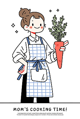 여자 일러스트 엄마 요리 한명 미소 들기 성인 요리사 앞치마 영양사 음식준비 성인여자한명만 국내일러스트 AI파일 직업 1 가족 모션 표정 사람 준비 여자한명만 성인여자만 파일형식 벡터