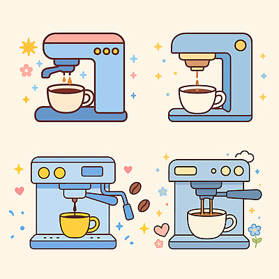 꽃 일러스트 사람없음 반짝임 원두 하트 커피잔 커피메이커 에스프레소 엘리먼트 홈카페 국내일러스트 AI파일 모양 식물 커피 모션 잔 카페 커피용품 파일형식 벡터