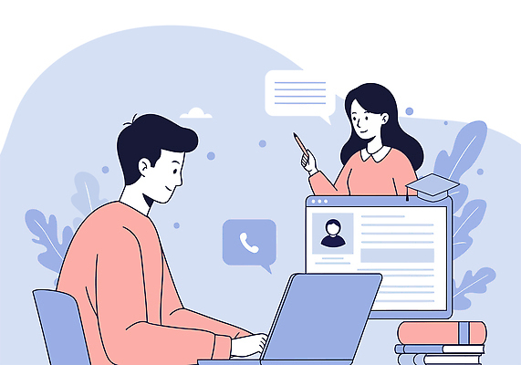 여자 남자 대학생 말풍선 잎 의자 일러스트 학사모 수업 사람모양 미소 들기 상반신 성인 두명 파란색 노트북 학습 펜 쌓기 타이핑 강의 온라인 인터넷창 화상통화 성인만 원격수업 국내일러스트 AI파일 모양 식물 모자_잡화 학생 교육 컬러 가구 인터넷 졸업 모션 표정 사람 전자제품 필기구 통화 온라인강의 원격 파일형식 벡터