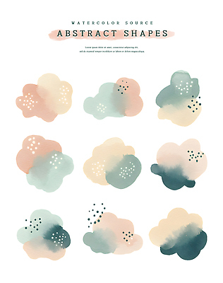 PSD 일러스트 추상 수채화 사람없음 점 오브젝트 번짐 국내일러스트 무늬 파일형식 효과