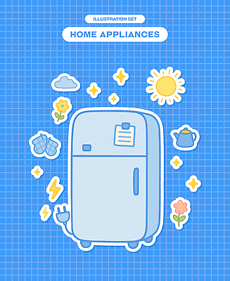 구름 꽃 스티커 일러스트 주전자 사람없음 파란색 반짝임 태양 콘센트 오브젝트 격자 냉장고 주방장갑 번개모양 엘리먼트 국내일러스트 AI파일 자연요소 모양 식물 컬러 장갑 무늬 모션 주방용품 가전제품 번개 파일형식 벡터