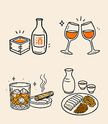 PSD 접시 일러스트 술병 김치 맥주 담배 사람없음 반짝임 얼음 주황색 맥주잔 재떨이 사케 수육 연분홍색 위스키 국내일러스트 자연요소 식기 한식 분홍색 컬러 술잔 모션 병_용기 주류 파일형식