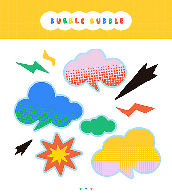 말풍선 스티커 일러스트 사람없음 세트 컬러풀 폭발 오브젝트 카툰스타일 번개모양 키치 국내일러스트 AI파일 모양 컬러 컨셉 번개 파일형식 벡터
