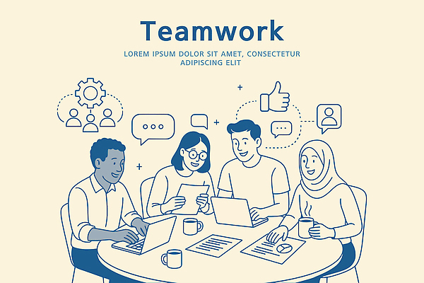 여자 남자 의자 일러스트 비즈니스 탁자 회의 협력 사람모양 미소 들기 앉기 여러명 성인 컵 노트북 타이핑 비즈니스맨 비즈니스우먼 톱니바퀴 문서 따봉 베이지색 파트너십 성인만 안경낌 브레인스토밍 국내일러스트 AI파일 모양 식기 안경 컬러 가구 다수 모션 표정 사람 전자제품 최고 직장인 파일형식 벡터