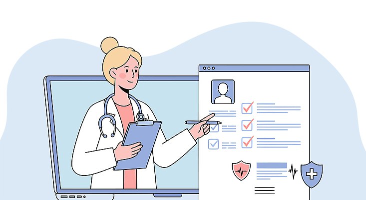 여자 하늘색 말풍선 일러스트 청진기 설명 한명 미소 들기 상반신 성인 노트북 펜 의사 가리킴 맥박 상담 인터넷창 방패모양 서류판 십자마크 체크리스트 프로필 원격의료 성인여자한명만 국내일러스트 AI파일 모양 1 인터넷 의학 의료기기 모션 표정 사람 손짓 파란색 전자제품 필기구 사무용품 진료 의료진 방패 원격 여자한명만 성인여자만 파일형식 벡터