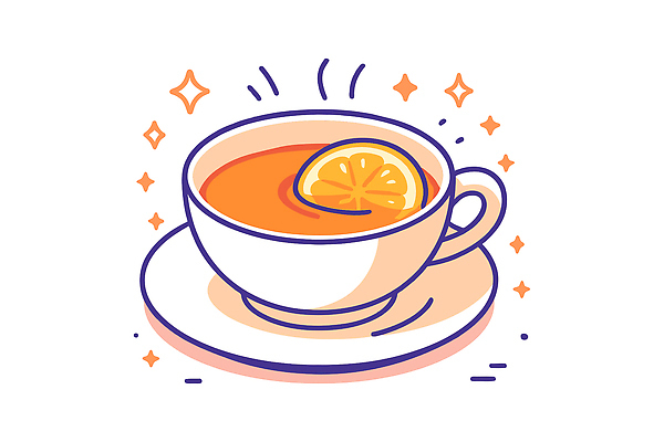 오렌지 일러스트 티타임 사람없음 반짝임 주황색 차 수증기 찻잔 컵받침 슬라이스 국내일러스트 AI파일 음료 컬러 과일 모션 휴식 잔 받침대 파일형식 벡터