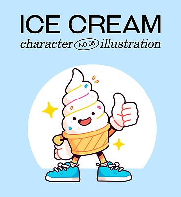 허리손 하늘색 일러스트 웃음 사람없음 반짝임 따봉 아이스크림콘 콘아이스크림 아이스크림캐릭터 스프링클 일러캐릭터 AI파일 캐릭터 포즈 모션 아이스크림 표정 장식 파란색 최고 콘 파일형식 벡터