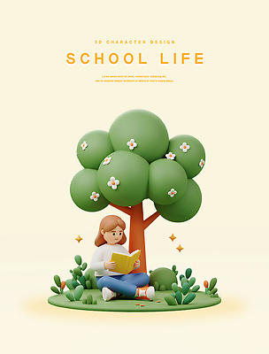 전신 PSD 편집이미지 여자 청소년 한그루 한명 미소 들기 책 반짝임 독서 스쿨라이프 3D 풀 가부좌 십대여자한명만 연노랑색 편집3D 나무 식물 1 라이프스타일 학교 모션 표정 사람 앉기 노란색 디지털합성 여자한명만 십대여자만 파일형식