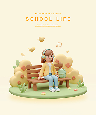 전신 PSD 편집이미지 여자 꽃 벤치 음표 조류 휴식 책가방 한명 미소 앉기 잔디 성인 스쿨라이프 3D 헤드셋 음악감상 성인여자한명만 연노랑색 편집3D 식물 동물 1 라이프스타일 기호 음악 음향기기 컨셉 의자 가방 학교 모션 표정 사람 노란색 헤드폰 감상 디지털합성 여자한명만 성인여자만 파일형식