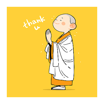 전신 남자 어린이 일러스트 한명 미소 소년 노란색 눈감음 감사 동자승 승복 합장 땡큐 소년한명만 국내일러스트 AI파일 1 감정 컬러 모션 표정 사람 손짓 승려 남자한명만 소년만 파일형식 벡터