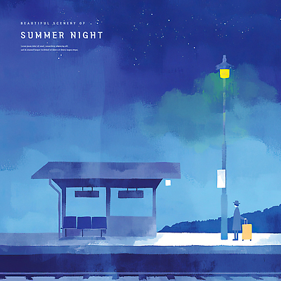 전신 PSD 남자 가로등 일러스트 밤하늘 수채화 한명 성인 파란색 빛 캐리어 여름풍경 낭만 잡기 기다림 버스정류장 중절모 여름밤 성인남자한명만 국내일러스트 모자_잡화 1 공공시설 컬러 컨셉 모션 하늘 사람 풍경 여름 여행가방 역 야간 남자한명만 성인남자만 파일형식 여름_계절