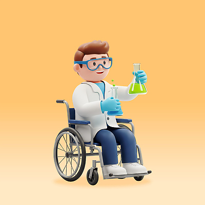 전신 PSD 편집이미지 남자 함께함 3D캐릭터 직업캐릭터 실험 한명 미소 들기 앉기 성인 3D 주황색 실험복 장애인 과학자 휠체어 삼각플라스크 보안경 성인남자한명만 장애인취업 장애인복지 편집3D 직업 캐릭터 1 컬러 과학 컨셉 비즈니스 모션 표정 사람 가운 안전장비 복지 플라스크 디지털합성 장애 학자 남자한명만 성인남자만 파일형식
