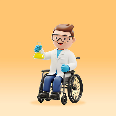 전신 PSD 편집이미지 남자 함께함 3D캐릭터 직업캐릭터 실험 한명 미소 들기 앉기 성인 3D 주황색 실험복 장애인 과학자 휠체어 삼각플라스크 보안경 성인남자한명만 장애인취업 장애인복지 편집3D 직업 캐릭터 1 컬러 과학 컨셉 비즈니스 모션 표정 사람 가운 안전장비 복지 플라스크 디지털합성 장애 학자 남자한명만 성인남자만 파일형식