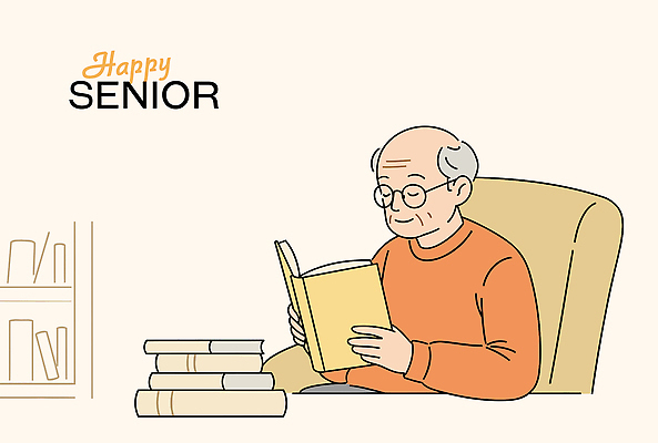 노년 남자 행복 일러스트 책장 한명 미소 들기 앉기 상반신 책 실버라이프 소파 독서 쌓기 눈감음 연분홍색 노인남자한명만 안경낌 국내일러스트 AI파일 1 라이프스타일 감정 안경 분홍색 가구 의자 모션 표정 사람 성인 남자한명만 노인남자만 파일형식 벡터