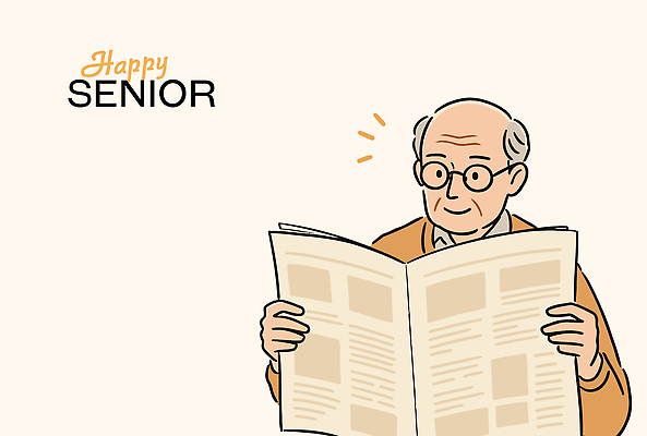 노년 남자 행복 일러스트 한명 미소 들기 상반신 실버라이프 신문 읽기 연분홍색 노인남자한명만 안경낌 국내일러스트 AI파일 1 라이프스타일 감정 안경 분홍색 모션 표정 사람 성인 간행물 뉴스 남자한명만 노인남자만 파일형식 벡터