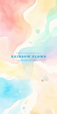 PSD 물결 백그라운드 무지개 일러스트 추상 수채화 사람없음 웨이브 무지개색 국내일러스트 자연요소 무늬 컬러풀 파일형식