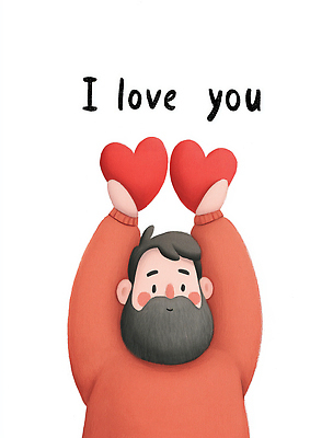 JPG 남자 일러스트 수염 사랑 한명 미소 들기 상반신 성인 하트 성인남자한명만 국내일러스트 일러캐릭터 AI일러스트 AI콘텐츠 모양 캐릭터 1 감정 모션 표정 사람 남자한명만 성인남자만 파일형식