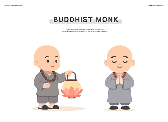 전신 남자 불교 일러스트 미소 들기 성인 두명 눈감음 승려 연등 염주 승복 합장 성인남자만 일러캐릭터 AI파일 캐릭터 종교 모션 표정 사람 손짓 등불 성직자 불교용품 남자만 성인만 파일형식 벡터