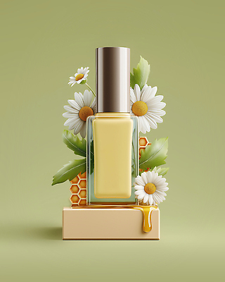 JPG 편집이미지 잎 사람없음 초록색 노란색 화려 매니큐어 데이지 꿀 단상 벌집 네일용품 목업 편집실사 AI포토 AI콘텐츠 식물 꽃 컬러 컨셉 화장품 미용용품 CG 파일형식