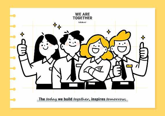 여자 남자 일러스트 협력 함께함 미소 정장 여러명 상반신 성인 반짝임 노란색 팔짱 비즈니스맨 비즈니스우먼 스프링노트 따봉 스프링수첩 성인만 국내일러스트 AI파일 옷 컬러 다수 컨셉 비즈니스 모션 표정 사람 다이어리 공책 최고 직장인 파일형식 벡터