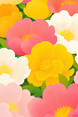 JPG 잎 꽃백그라운드 일러스트 자연 사람없음 작약 국내일러스트 AI일러스트 AI콘텐츠 식물 꽃 백그라운드 생태계 파일형식