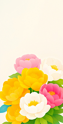 JPG 잎 꽃백그라운드 일러스트 자연 사람없음 작약 국내일러스트 AI일러스트 AI콘텐츠 식물 꽃 백그라운드 생태계 파일형식