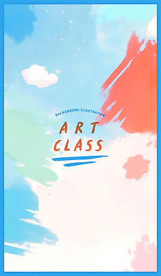 PSD 일러스트 붓터치 수채화 사람없음 파란색 혼합 미술교육 다홍색 국내일러스트 교육 컬러 미술 파일형식