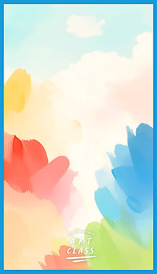 PSD 일러스트 붓터치 수채화 사람없음 파란색 혼합 번짐 미술교육 다홍색 국내일러스트 교육 컬러 미술 파일형식 효과