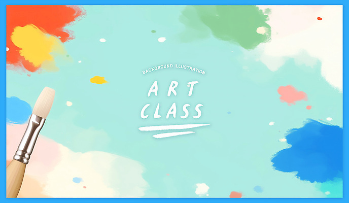 PSD 하늘색 일러스트 붓터치 수채화 사람없음 파란색 붓 혼합 미술교육 국내일러스트 교육 컬러 미술 파일형식