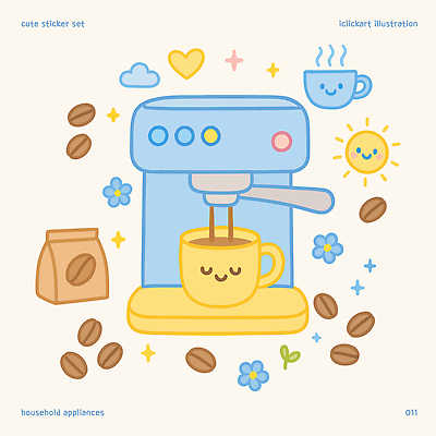 꽃 하늘색 일러스트 미소 사람없음 반짝임 태양 노란색 새싹 귀여움 눈감음 머그컵 원두 하트 커피잔 커피메이커 국내일러스트 AI파일 자연요소 모양 식물 커피 컬러 컨셉 모션 잔 표정 컵 파란색 커피용품 파일형식 벡터