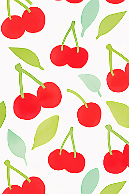 JPG 잎 패턴 일러스트 수채화 사람없음 체리 국내일러스트 AI일러스트 AI콘텐츠 식물 무늬 과일 파일형식