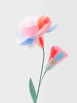 JPG 편집이미지 분홍색 잎 추상 사람없음 흰색 카네이션 편집실사 AI컴퓨터그래픽 AI콘텐츠 식물 꽃 컬러 무늬 CG 파일형식