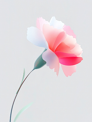 JPG 편집이미지 분홍색 잎 추상 사람없음 흰색 카네이션 편집실사 AI컴퓨터그래픽 AI콘텐츠 식물 꽃 컬러 무늬 CG 파일형식