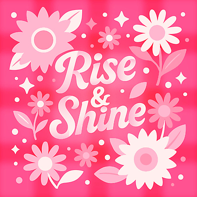 디자인 꽃 분홍색 잎 일러스트 사람없음 반짝임 그림 레터링 국내일러스트 AI파일 식물 컬러 모션 파일형식 벡터