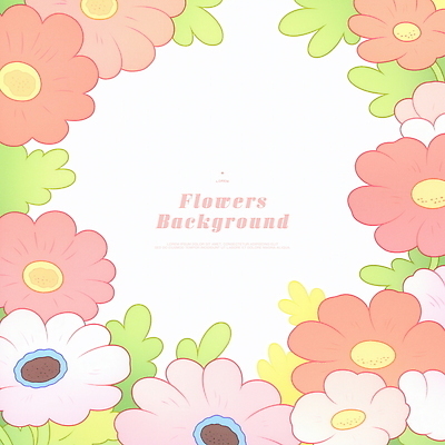 PSD 잎 일러스트 사람없음 꽃프레임 카피스페이스 국내일러스트 식물 꽃 프레임 공백 파일형식