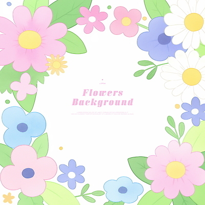 PSD 잎 일러스트 사람없음 꽃프레임 카피스페이스 국내일러스트 식물 꽃 프레임 공백 파일형식