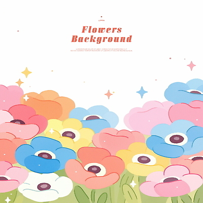 PSD 꽃 잎 일러스트 사람없음 반짝임 카피스페이스 국내일러스트 식물 모션 공백 파일형식