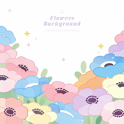 PSD 꽃 잎 일러스트 사람없음 반짝임 카피스페이스 국내일러스트 식물 모션 공백 파일형식