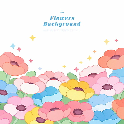 PSD 꽃 잎 일러스트 사람없음 반짝임 카피스페이스 국내일러스트 식물 모션 공백 파일형식