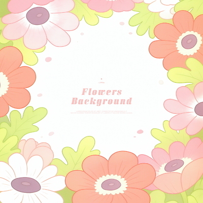 PSD 잎 일러스트 사람없음 반짝임 꽃프레임 카피스페이스 국내일러스트 식물 꽃 모션 프레임 공백 파일형식