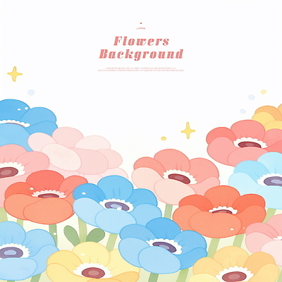 PSD 꽃 잎 일러스트 사람없음 반짝임 카피스페이스 국내일러스트 식물 모션 공백 파일형식