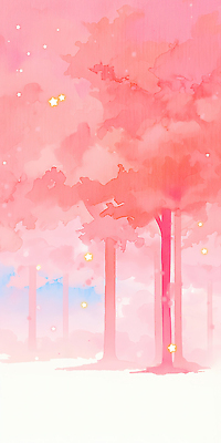 JPG 나무 꽃잎 분홍색 배경화면 일러스트 자연 수채화 풍경 사람없음 봄 벚꽃 벚나무 숲 풍요 몽환 국내일러스트 AI일러스트 AI콘텐츠 식물 계절 꽃 컬러 컨셉 생태계 파일형식